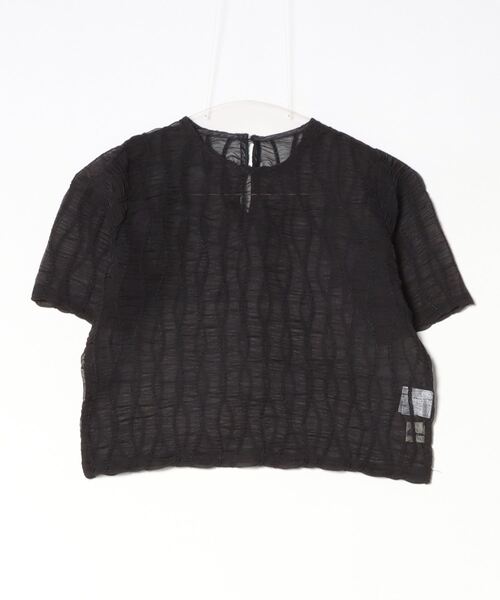 paravion（パラビオン）の「シアーウェーブコンパクトトップス（Tシャツ/カットソー・レディース・ブラック/グレー・FREE）」の11枚目の写真