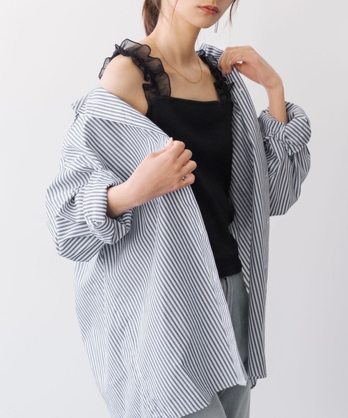 アンパシィー　フリルタンクトップとスカートセット♡ セール】ショルダーフリルタンクトップ（タンクトップ）｜and