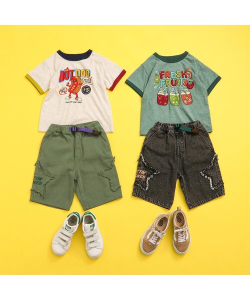 BREEZE(ブリーズ)の「FES! POPアートTシャツ(Tシャツ/カットソー・キッズ・アイボリー/グリーン/レッド・80/90/100/110/120/130/140)」の5枚目の写真