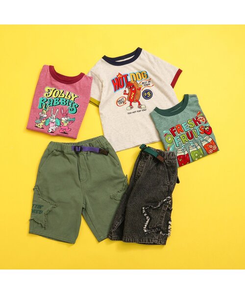 BREEZE(ブリーズ)の「FES! POPアートTシャツ(Tシャツ/カットソー・キッズ・アイボリー/グリーン/レッド・80/90/100/110/120/130/140)」の6枚目の写真