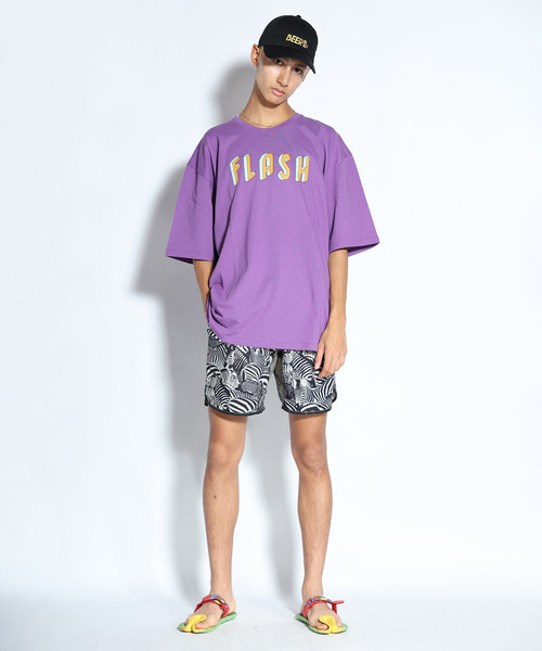 ALDIES(アールディーズ)の「Flash Big T / フラッシュビッグT(Tシャツ/カットソー・メンズ・ブラック/パープル/ホワイト・FREE)」の19枚目の写真