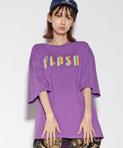 ALDIES(アールディーズ)の「Flash Big T / フラッシュビッグT(Tシャツ/カットソー・メンズ・ブラック/パープル/ホワイト・FREE)」の21枚目の写真