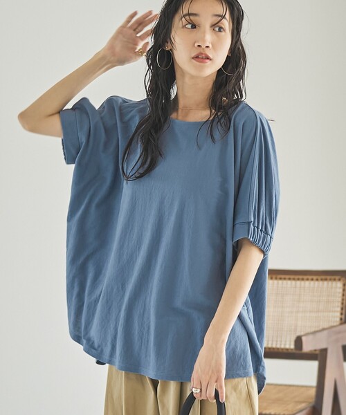 coen(コーエン)の「ヴィンテージカノコドルマンTシャツ(Tシャツ/カットソー・レディース・コバルトブルー/ブラック/オフホワイト・FREE)」の3枚目の写真
