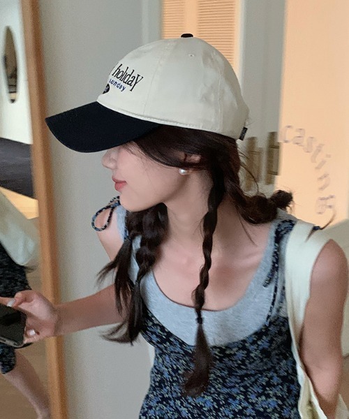 gossip！ロサンゼルス（ゴシップロサンゼルス）の「バイカラーロゴキャップ（キャップ・レディース・ブラック/グレー・FREE）」の3枚目の写真