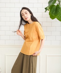 【接触冷感・UVカット・汗じみ防止】オーガニックコットン切替Tシャツ