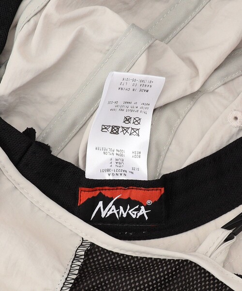 NANGA（ナンガ）の「NANGA/ナンガ NYLON TUSSER SUNSHADE HAT / ナイロンタッサー サンシェードハット（ハット・メンズ・ブラック/ナチュラル/オレンジ/ラベンダー/ブルーグリーン・ONE SIZE）」の13枚目の写真