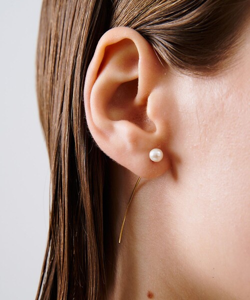 淡水パールスティックピアス』送料込み （送料無料 高級淡水パールの  