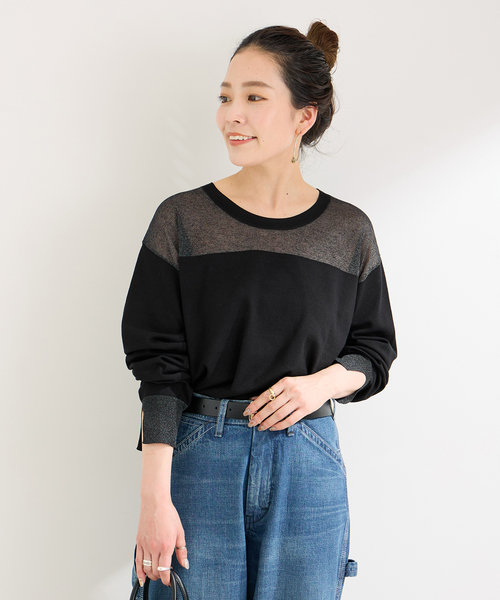 B.C STOCK（ベーセーストック）の「ヨークシアープルオーバー（ニット/セーター・レディース・グリーン/ブラック/チャコールグレー・FREE）」の5枚目の写真