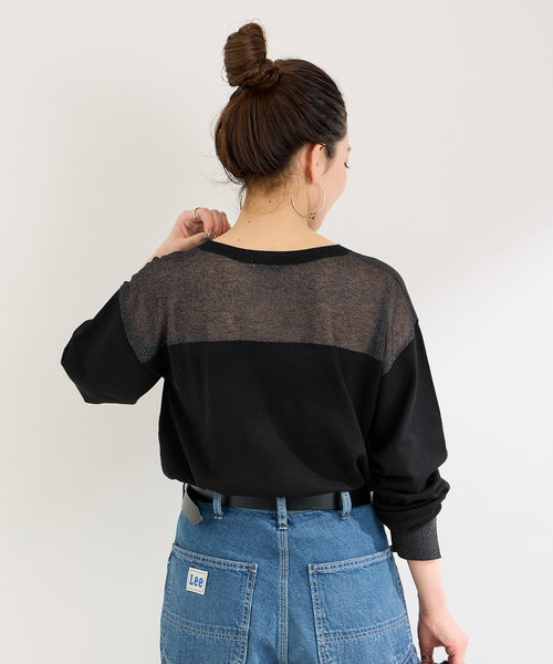 B.C STOCK（ベーセーストック）の「ヨークシアープルオーバー（ニット/セーター・レディース・グリーン/ブラック/チャコールグレー・FREE）」の7枚目の写真
