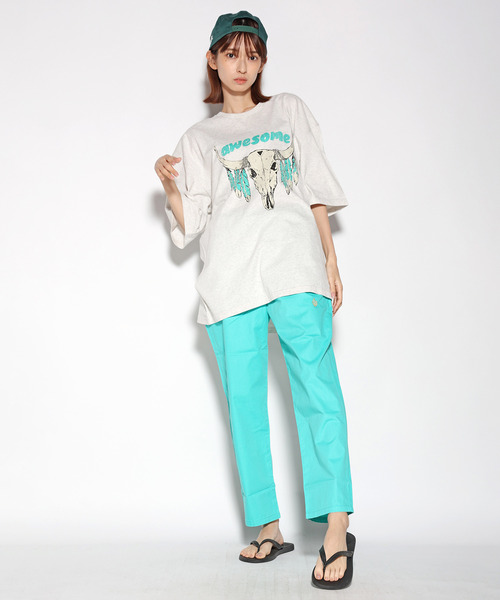 ALDIES（アールディーズ）の「Awesome Big T / オーサムビッグT（Tシャツ/カットソー・メンズ・グリーン/ライトブルー/オフホワイト・FREE）」の2枚目の写真