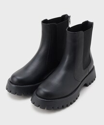 ◆【モード感◎】バックジップ サイドゴアブーツ