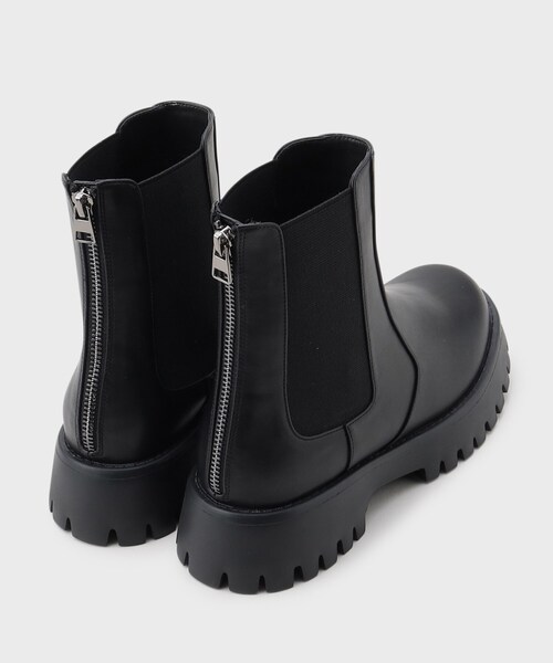 INDIVI（インディヴィ）の「◆【モード感◎】バックジップ サイドゴアブーツ（ブーツ・レディース・ブラック・25/35/45）」の4枚目の写真