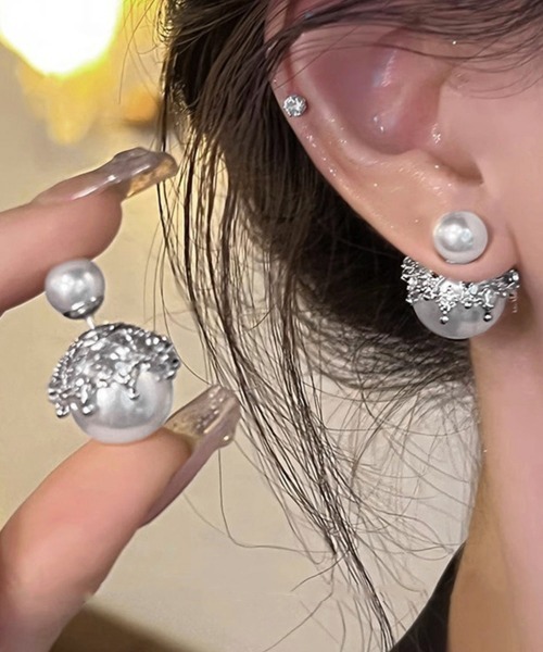 Miniministore(ミニミニストア)の「リバーシブルビッグパールピアスレディース(ピアス(両耳用)・レディース・シルバー/ゴールド・FREE)」の9枚目の写真