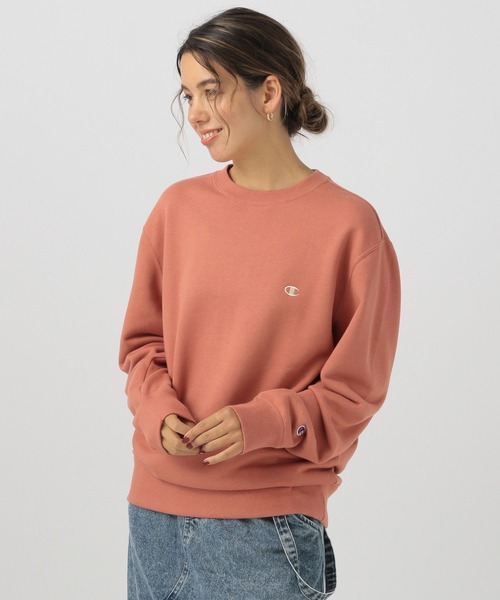 Champion（チャンピオン）の「【Champion】[長いシーズン着られる裏毛素材]刺繍スウェット（スウェット・レディース・オフホワイト/グレー/ナチュラル/グリーン/パープル/オレンジ・FREE）」の6枚目の写真