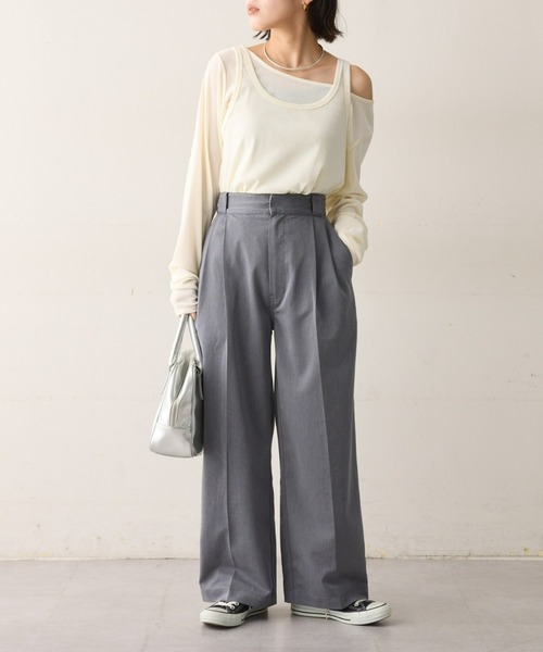Dickies ワイドスラックス H BEAUTY&YOUTH別注　OVYグレー DICKIES / ディッキーズ 別注 874 ワイドスラックス（スラックス
