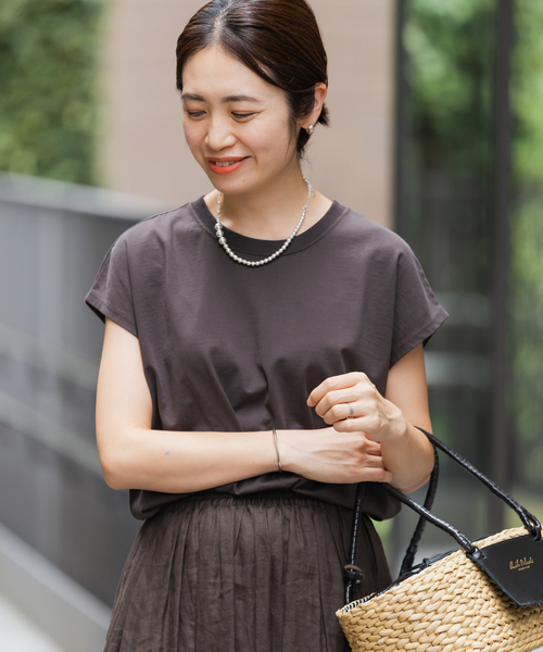 新品 IENA ラウンドテールプルオーバー ホワイト イエナ 2025SS 追加4》ラウンドテールプルオーバー（Tシャツ／カットソー