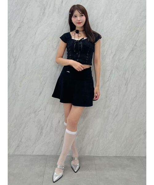 EATME（イートミー）の「バレエリボンノースリーブ（Tシャツ/カットソー・レディース・ピンク/アイボリー/グレー/ブラック・FREE）」の6枚目の写真