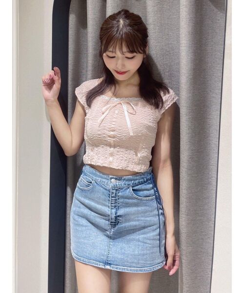 EATME（イートミー）の「バレエリボンノースリーブ（Tシャツ/カットソー・レディース・ピンク/アイボリー/グレー/ブラック・FREE）」の13枚目の写真