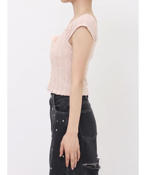 EATME（イートミー）の「バレエリボンノースリーブ（Tシャツ/カットソー・レディース・ピンク/アイボリー/グレー/ブラック・FREE）」の16枚目の写真