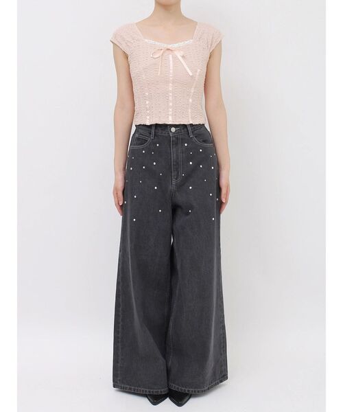 EATME（イートミー）の「バレエリボンノースリーブ（Tシャツ/カットソー・レディース・ピンク/アイボリー/グレー/ブラック・FREE）」の22枚目の写真