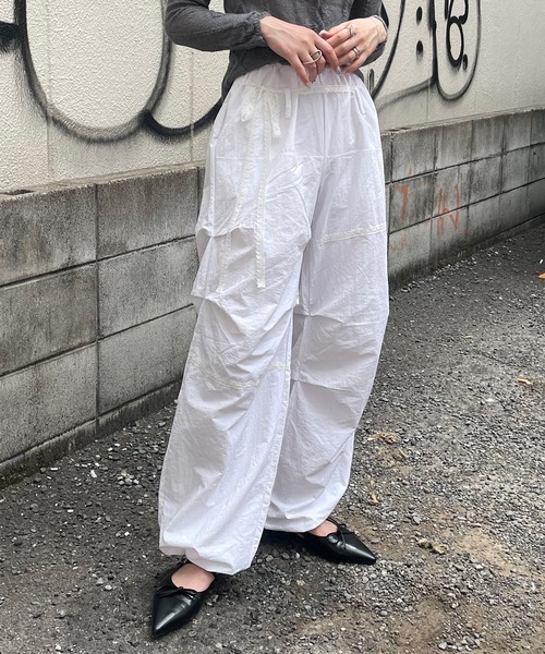 nomnom】レースラインリボンナイロンパンツ（その他パンツ