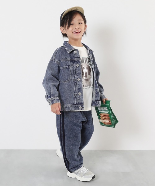 devirock(デビロック)の「サイドライン デニムパンツ(デニムパンツ・キッズ・ブラック系1/ネイビー系5/ブルー系その他2・100cm/110cm/120cm/130cm/140cm/150cm/160cm)」の7枚目の写真