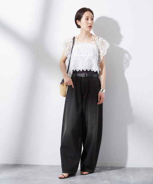 journal standard L'essage(ジャーナルスタンダードレサージュ)の「《追加3》【HAIKURE/ハイクル】BETHANY MID BLACK asian fit:デニム(デニムパンツ・レディース・ブラック・25/24/23)」の2枚目の写真