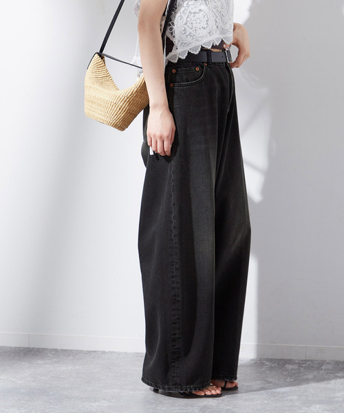journal standard L'essage(ジャーナルスタンダードレサージュ)の「《追加3》【HAIKURE/ハイクル】BETHANY MID BLACK asian fit:デニム(デニムパンツ・レディース・ブラック・25/24/23)」の4枚目の写真
