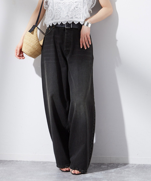 journal standard L'essage(ジャーナルスタンダードレサージュ)の「《追加3》【HAIKURE/ハイクル】BETHANY MID BLACK asian fit:デニム(デニムパンツ・レディース・ブラック・25/24/23)」の5枚目の写真