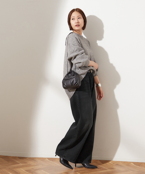 journal standard L'essage(ジャーナルスタンダードレサージュ)の「《追加3》【HAIKURE/ハイクル】BETHANY MID BLACK asian fit:デニム(デニムパンツ・レディース・ブラック・25/24/23)」の7枚目の写真