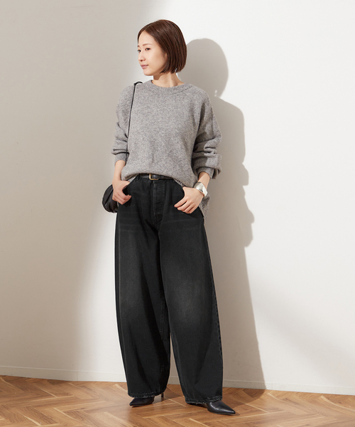 journal standard L'essage(ジャーナルスタンダードレサージュ)の「《追加3》【HAIKURE/ハイクル】BETHANY MID BLACK asian fit:デニム(デニムパンツ・レディース・ブラック・25/24/23)」の9枚目の写真