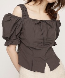 SHOULDER OPEN SQ PUFF TOPS ショルダー オープン スクエア パフ トップス