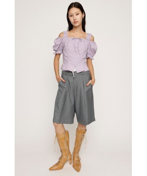 SLY(スライ)の「SHOULDER OPEN SQ PUFF TOPS ショルダー オープン スクエア パフ トップス(シャツ/ブラウス・レディース・アイボリー/ライトブラック/ライトパープル・FREE)」の9枚目の写真