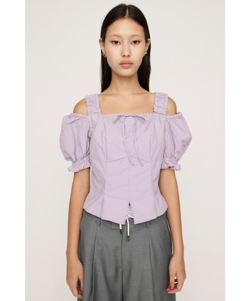 SLY(スライ)の「SHOULDER OPEN SQ PUFF TOPS ショルダー オープン スクエア パフ トップス(シャツ/ブラウス・レディース・アイボリー/ライトブラック/ライトパープル・FREE)」の11枚目の写真