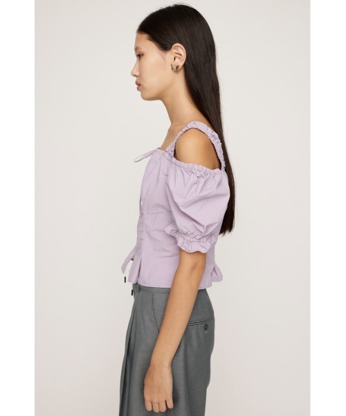 SLY(スライ)の「SHOULDER OPEN SQ PUFF TOPS ショルダー オープン スクエア パフ トップス(シャツ/ブラウス・レディース・アイボリー/ライトブラック/ライトパープル・FREE)」の12枚目の写真