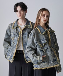 CLEL（クレイル）の「【CLEL】Hard Fringe Denim Jacket/ハードフリンジデニムジャケット（デニムジャケット）」