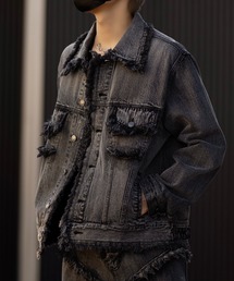 CLEL（クレイル）の「【CLEL】Hard Fringe Denim Jacket/ハードフリンジデニムジャケット（デニムジャケット）」