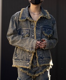 フリンジドルマンデニムジャケット 1er Arrondissement(プルミエ アロンディスモン)｜ドルマンデニム