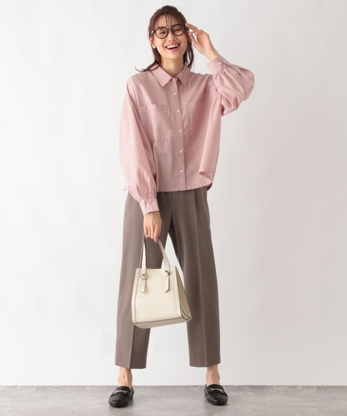 GLOBAL WORK(グローバルワーク)の「365日マイスタイルクロップドシャツ/115542(シャツ/ブラウス・レディース・ミント/ネイビー系8/ネイビー系9/ブルー系その他3/ブルー系7/スモークピンク・FREE)」の16枚目の写真