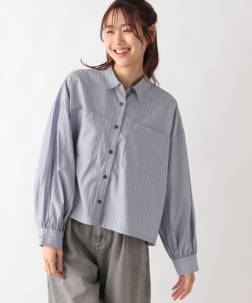 セール】365日マイスタイルクロップドシャツ/115542（シャツ/ブラウス  