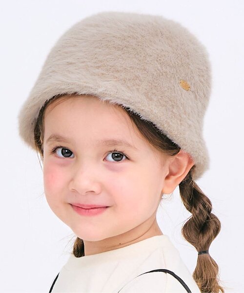 apres les cours（アプレレクール）の「シャギーバケットハット（ハット・キッズ・アイボリー/ベージュ・50/54）」の2枚目の写真