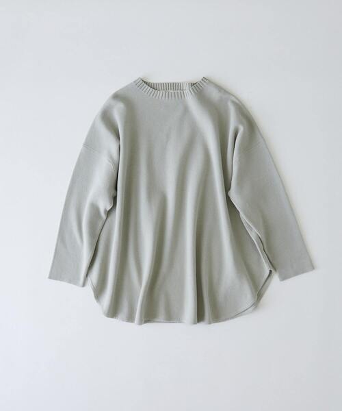 conges payes ADIEU TRISTESSE(コンジェ ペイエ アデュートリステス)の「◆ミラノリブポンチョプルオーバー(ニット/セーター・レディース・グレイッシュベージュ/ブラック/グレー・FREE)」の4枚目の写真