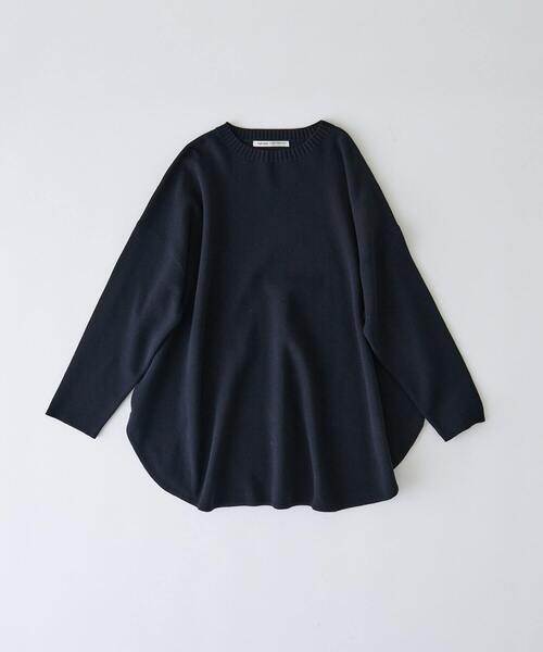conges payes ADIEU TRISTESSE(コンジェ ペイエ アデュートリステス)の「◆ミラノリブポンチョプルオーバー(ニット/セーター・レディース・グレイッシュベージュ/ブラック/グレー・FREE)」の5枚目の写真