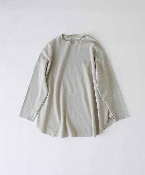 conges payes ADIEU TRISTESSE(コンジェ ペイエ アデュートリステス)の「◆ミラノリブポンチョプルオーバー(ニット/セーター・レディース・グレイッシュベージュ/ブラック/グレー・FREE)」の6枚目の写真