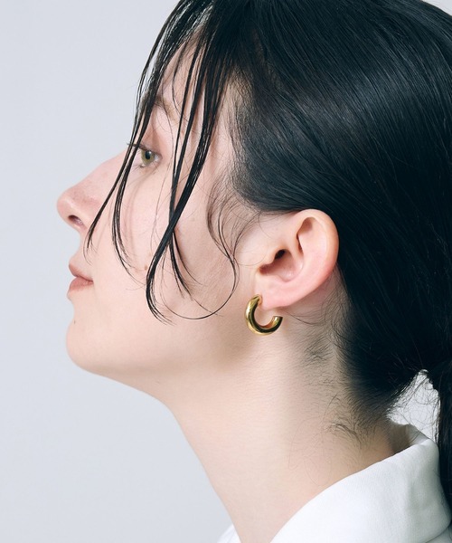セール】【金属アレルギー対応】ボリュームフープピアス/サージカル