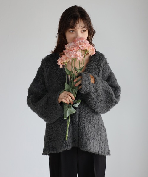 セール】teddybear shaggy outer like cardigan / テディベアー