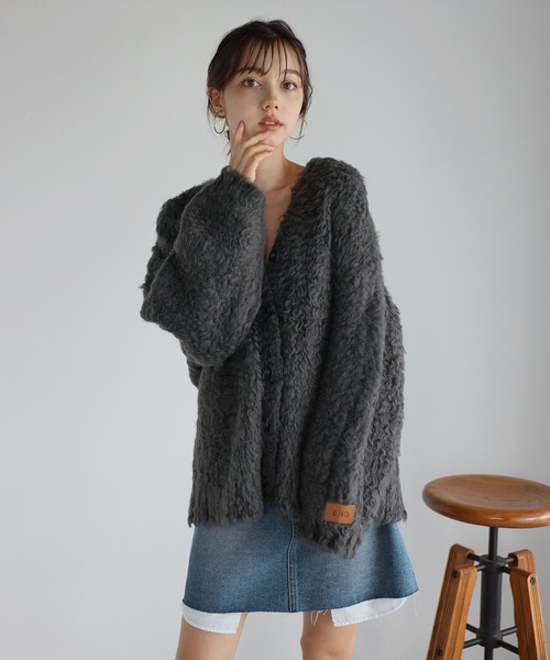 カーディガン teddybear shaggy outer like cardigan / テディベアーシャギーアウターライクカーディガン レディース セール】teddybear shaggy outer like cardigan / テディベアー