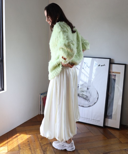 セール】teddybear shaggy outer like cardigan / テディベアー
