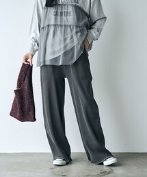 coen | ピグメントリブイージーワイドパンツ(その他パンツ)