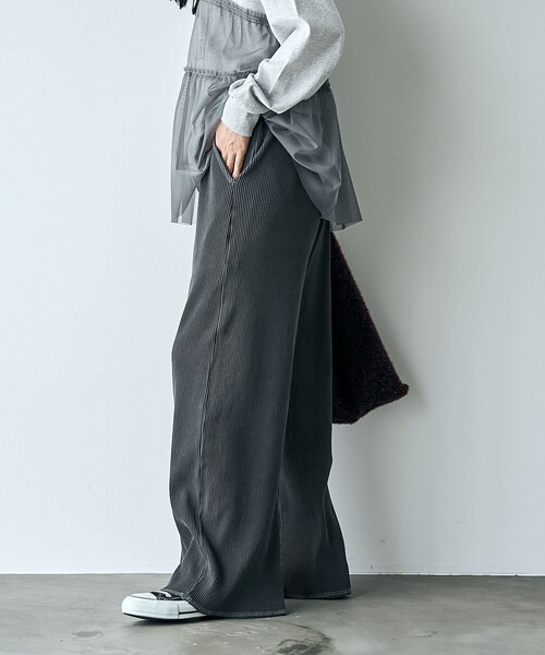 coen（コーエン）の「ピグメントリブイージーワイドパンツ（その他パンツ・レディース・ナチュラル/ロイヤルブルー/ダークグレー/ブラウン・M/L）」の7枚目の写真